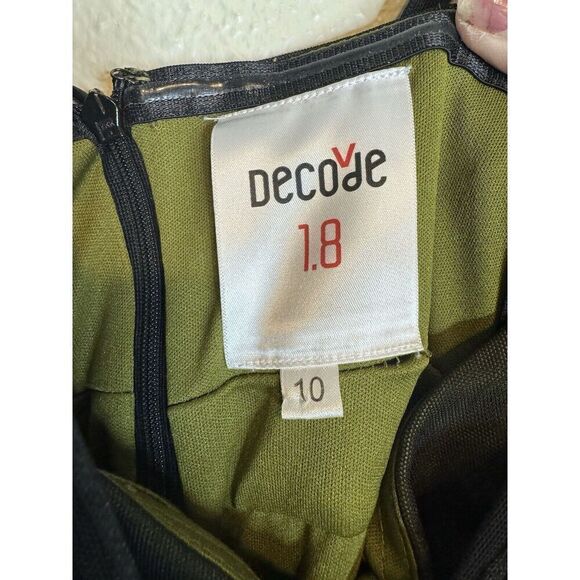 Decode 1.8  Fairy Grunge Embroidered Beaded Chiffon Green Sheer Black Overlay 10 - Picture 5 of 11